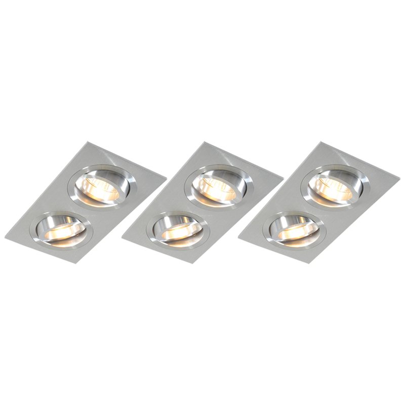 Sada 3 zapustených bodových svetlometov vyklápacích hliníkových - zámok 2