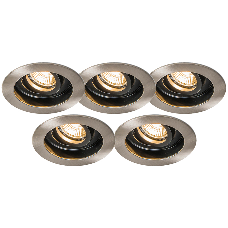 Zapustený reflektor Rondoo oceľový sada 5 Zapustený reflektor Rondoo oceľový sada 5