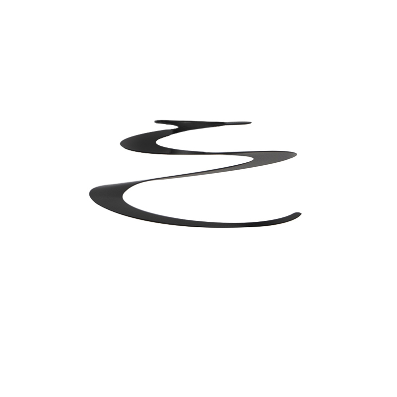 Abat-jour en acier noir 20 cm - Spirale