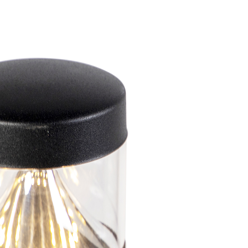 lampe d'extérieur moderne noire 100 cm ip44 avec led - roxy