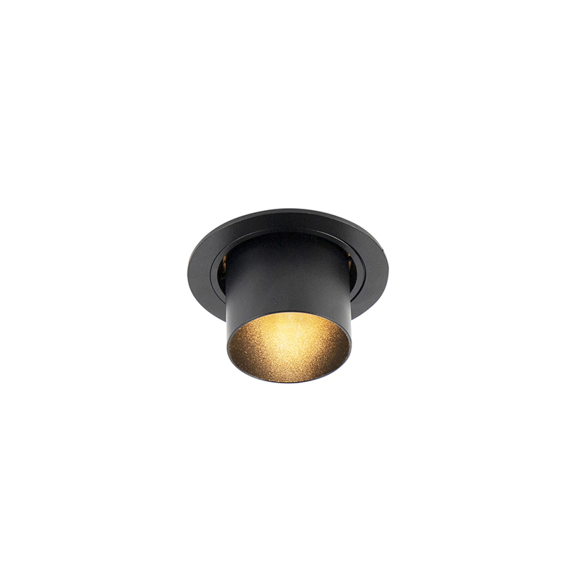 downlight encastré rond moderne inclinable noir - installa