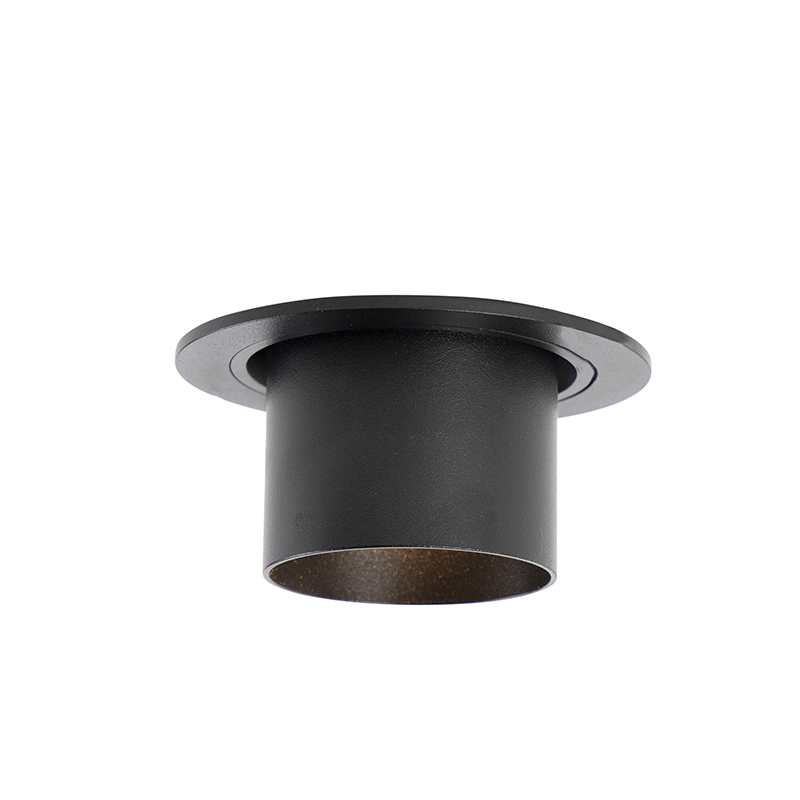 downlight encastré rond moderne inclinable noir - installa