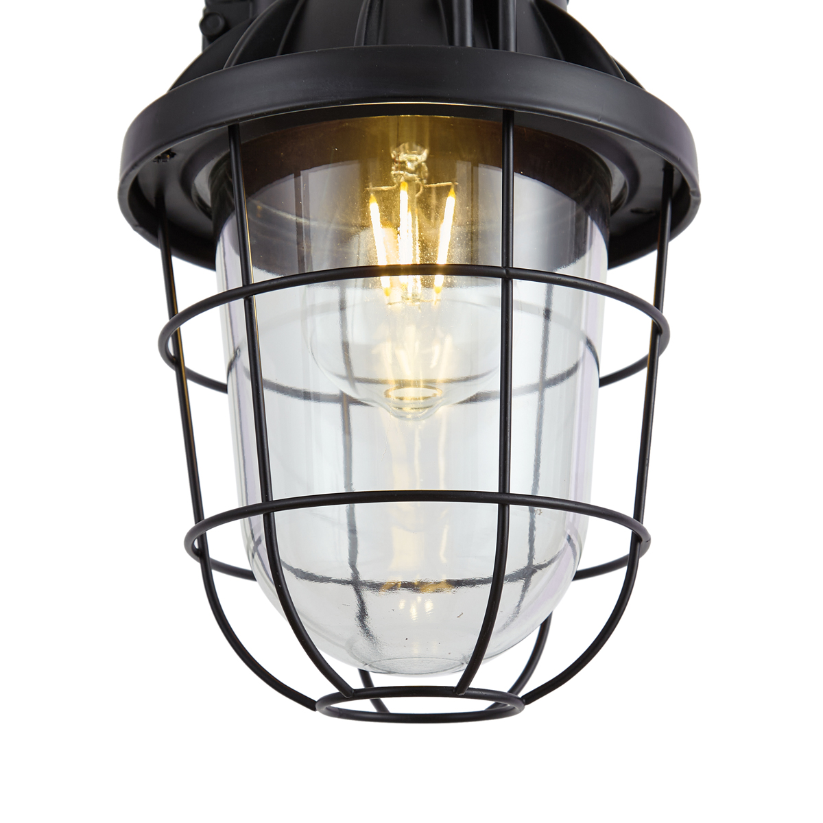 Suspension industrielle noire - Cabin