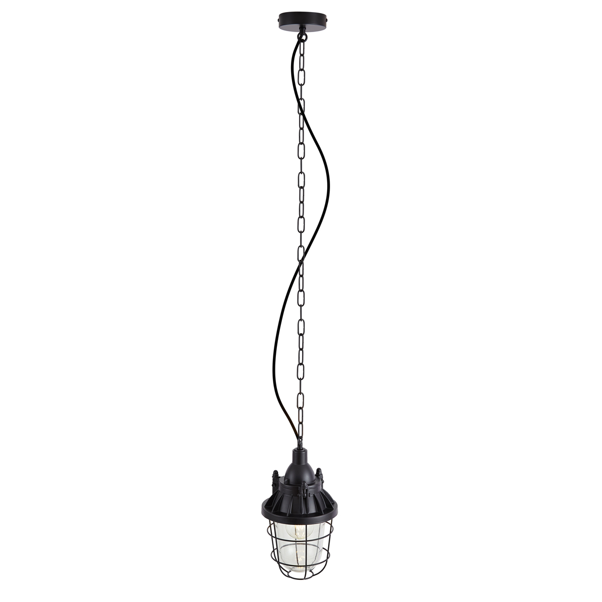 Industrial Pendant Lamp Black with Glass - Cabin