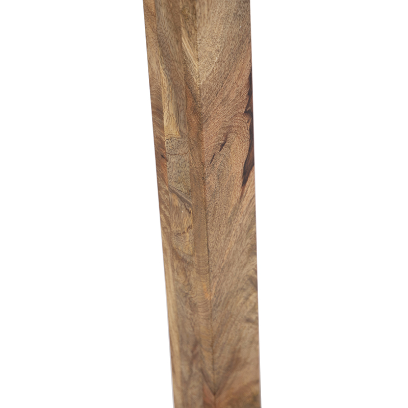 Lámpara de pie industrial gris oscuro con madera de mango - Mangoes