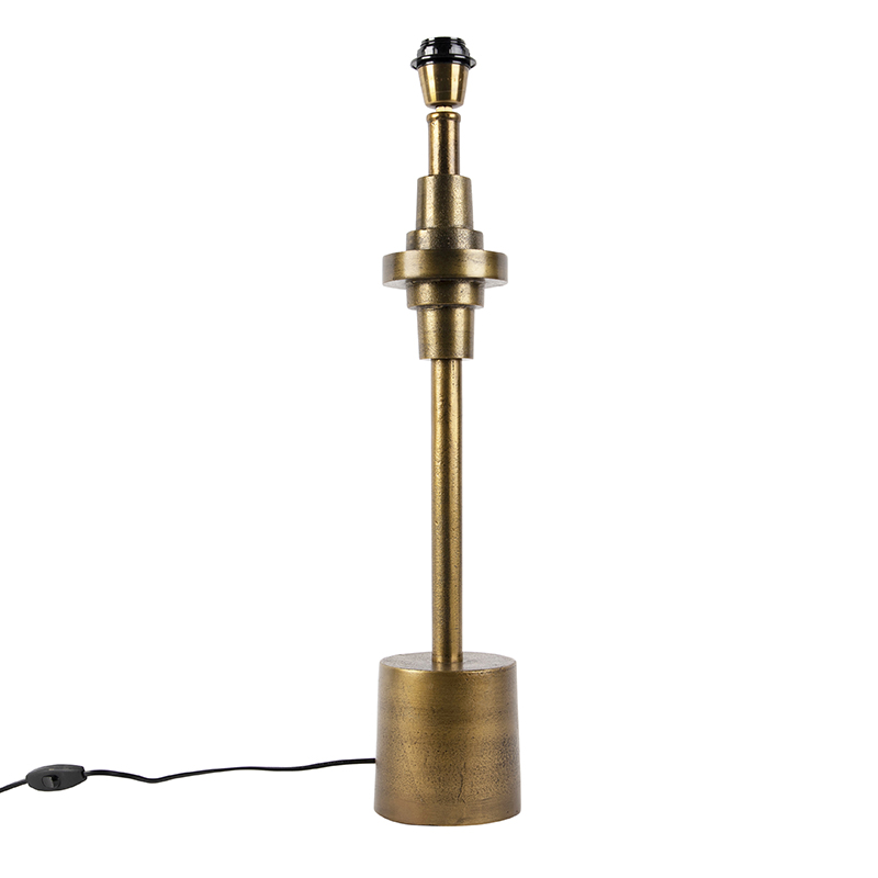 E-shop Stolná lampa v štýle art deco bronzová bez tienidla - Diverso