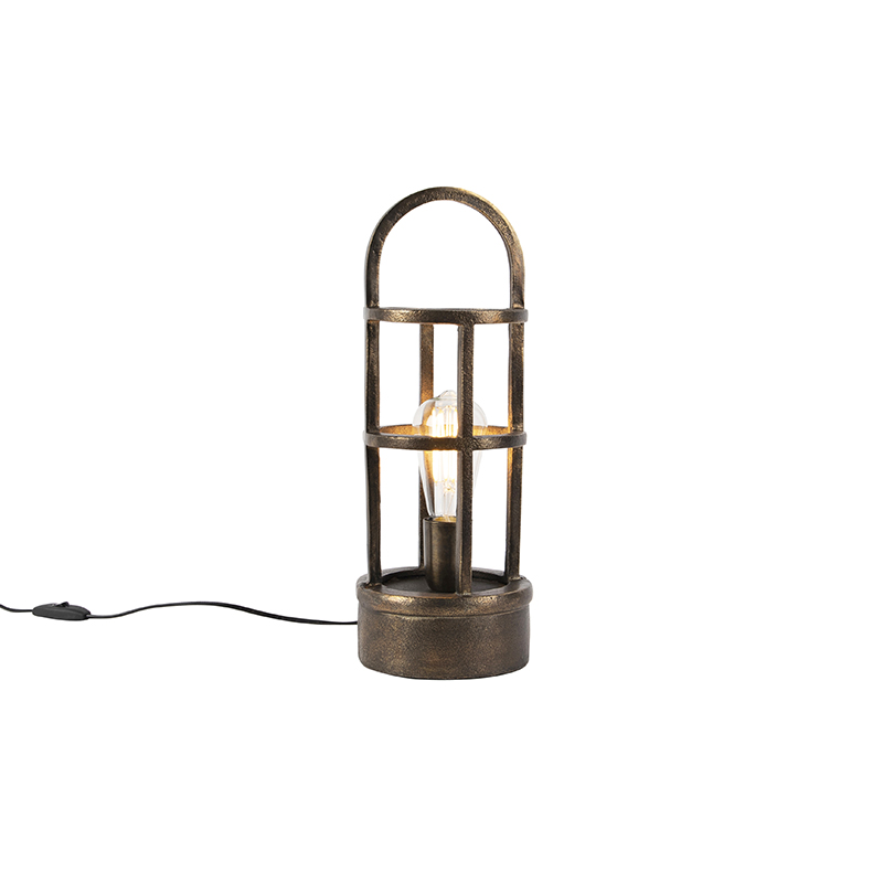 Art Deco asztali lámpa bronz 41 cm - Kevie
