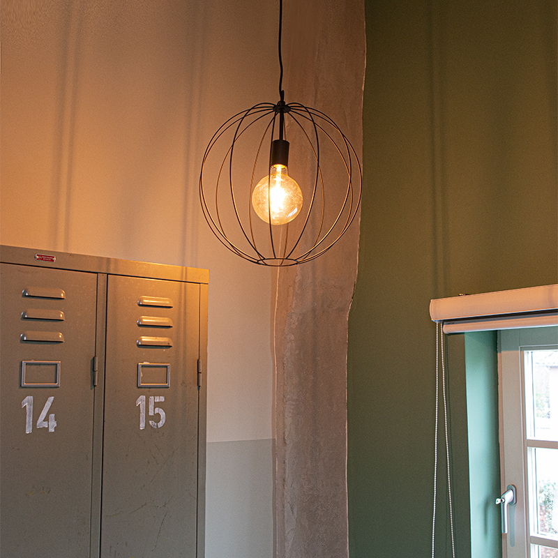Design ronde hanglamp zwart 40 cm - Pelotas Design ronde hanglamp zwart 40 cm - Pelotas