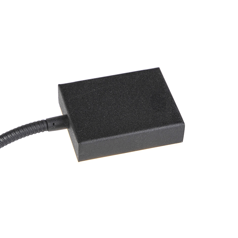 QAZQA Lampada Da Terra Con Braccioo De Lettura Jazzy - Moderno - Acciaio,Vetro - Nero - Quadrato/Oblungo (non Sostituibile) LED Max. 1 X 18 Watt 13 Lampada da terra uplighter quadrata nera braccio lettura JAZZY