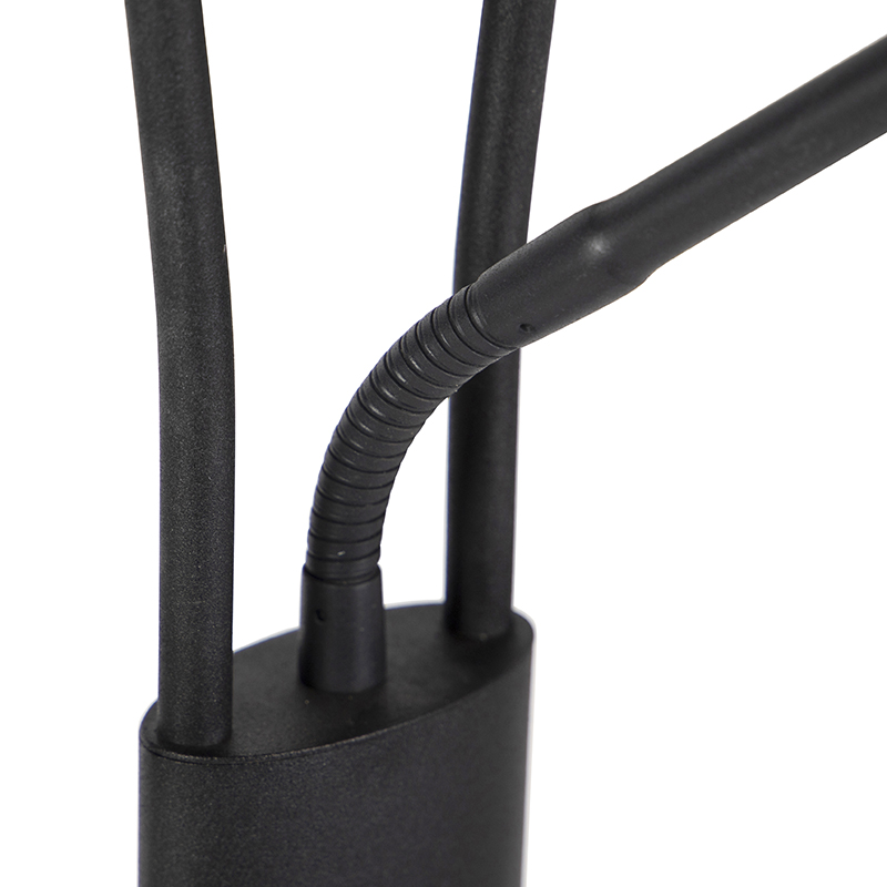 lampadaire moderne noir avec led - lexus