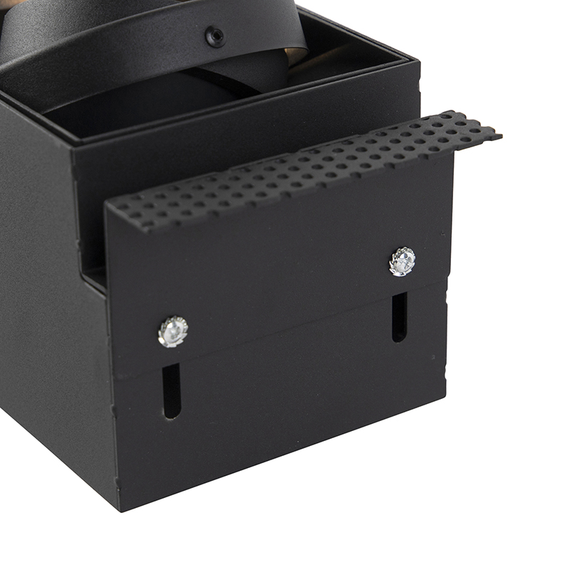 Faretto da incasso Smart nero senza bordi 2 luci incl. 2 Wifi GU10 70mm - Oneon