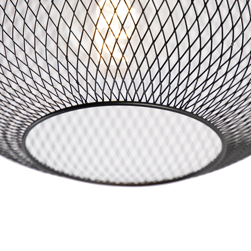 plafonnier moderne noir - bliss mesh