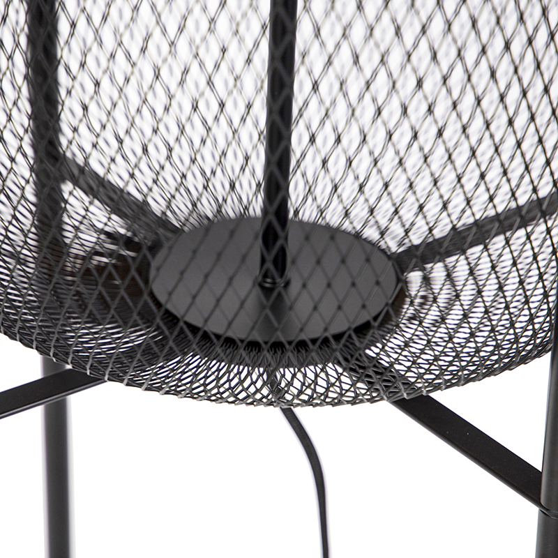Lampada da terra moderna nera - Bliss Mesh