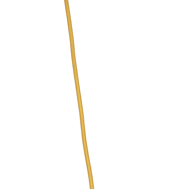 Lámpara colgante rústica de terciopelo amarillo con ratán 60 cm - Frills Can