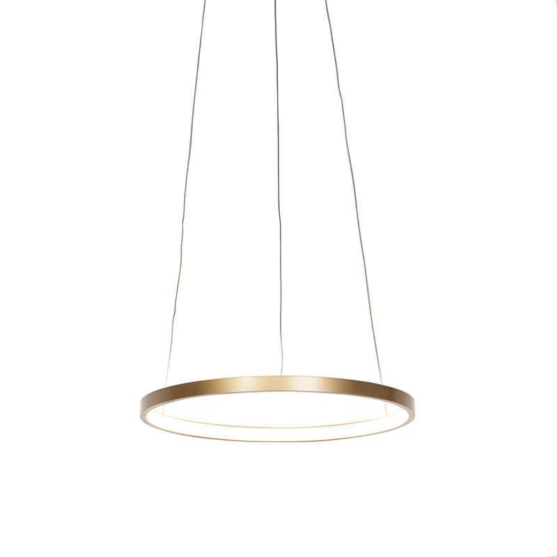 Nowoczesna lampa wisząca złota LED 40cm - Anella