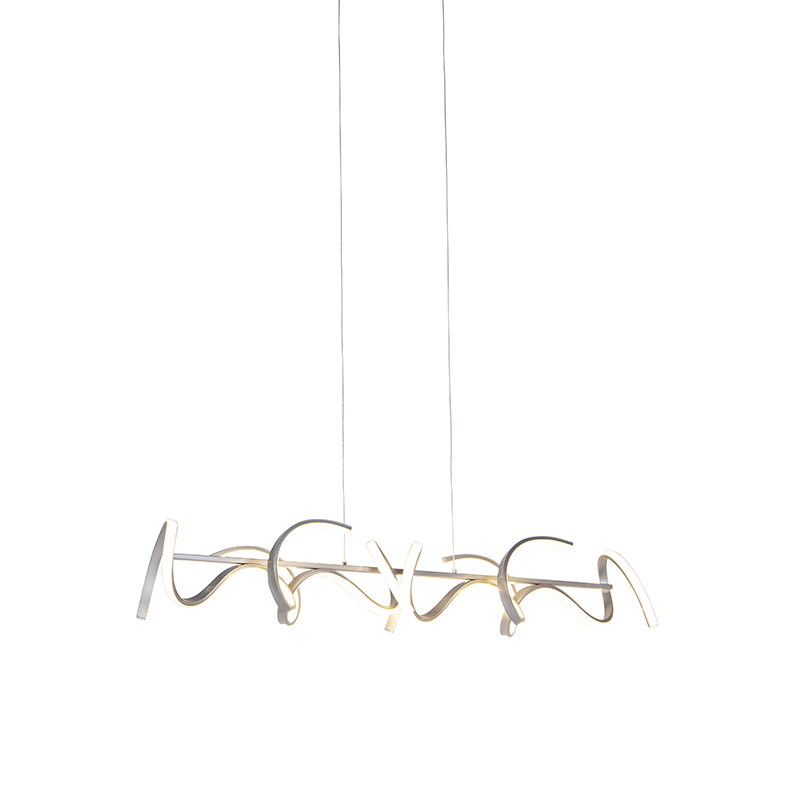 Designerska lampa wisząca srebrna LED ściemnialna - Krisscross