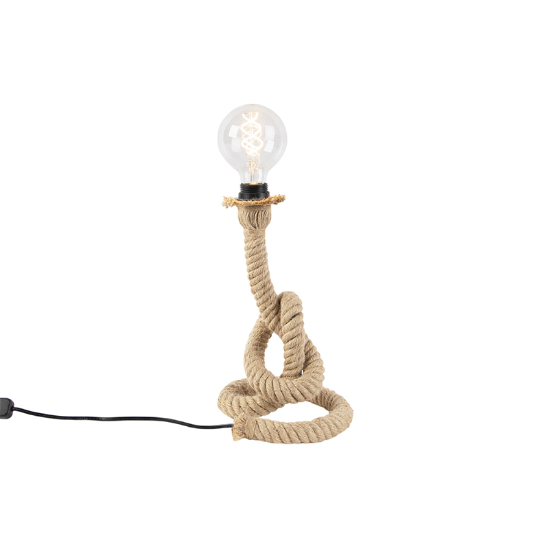 Vidiecka stolná lampa vyrobená z lana - Ropa