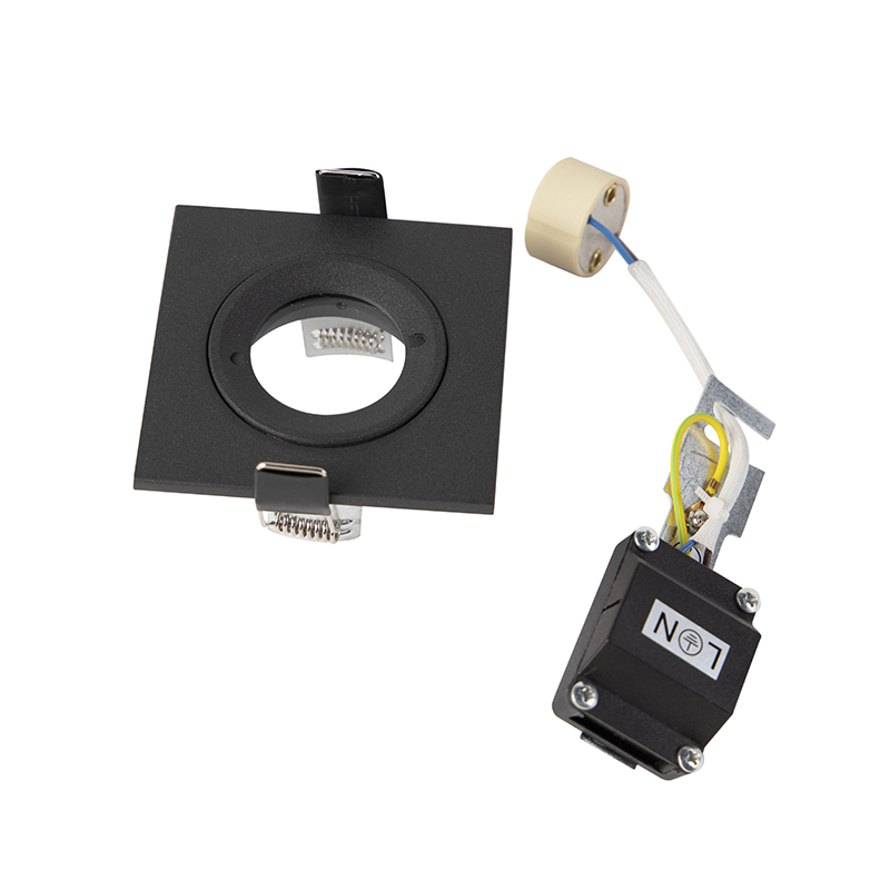 Moderne Einbauleuchte schwarz IP44 - Xena Square