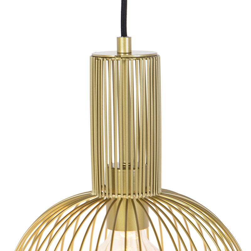 Lampada a sospensione di design oro - Wire Whisk