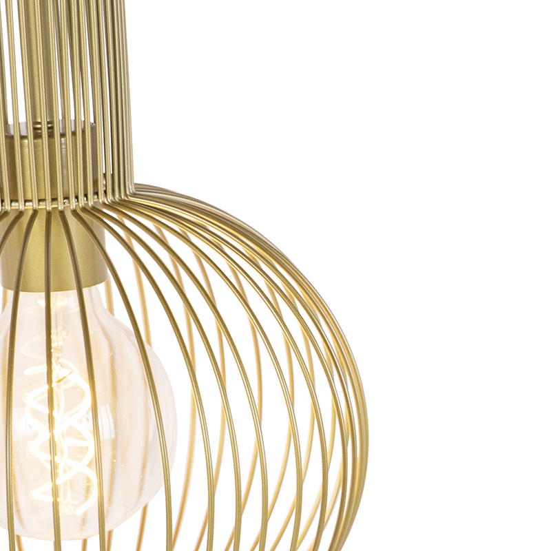 Lampada a sospensione di design oro - Wire Whisk