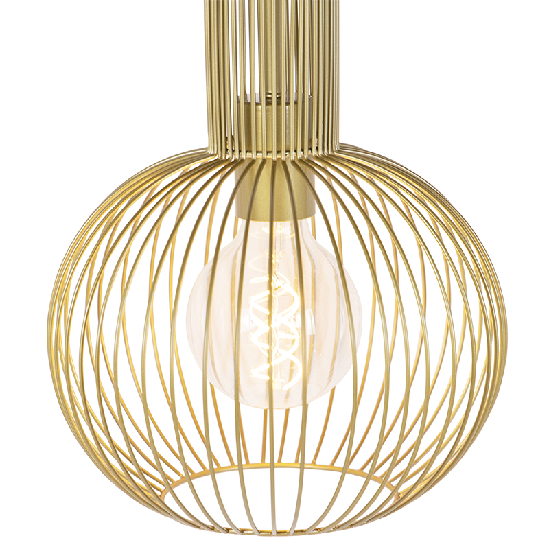 Lampada a sospensione di design oro - Wire Whisk