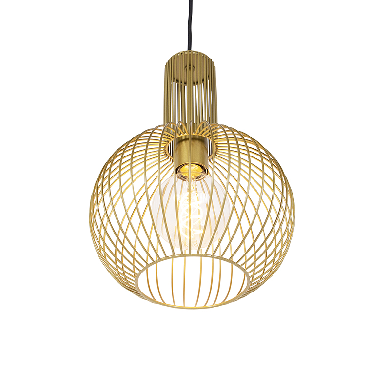 Lampada a sospensione di design oro - Wire Whisk