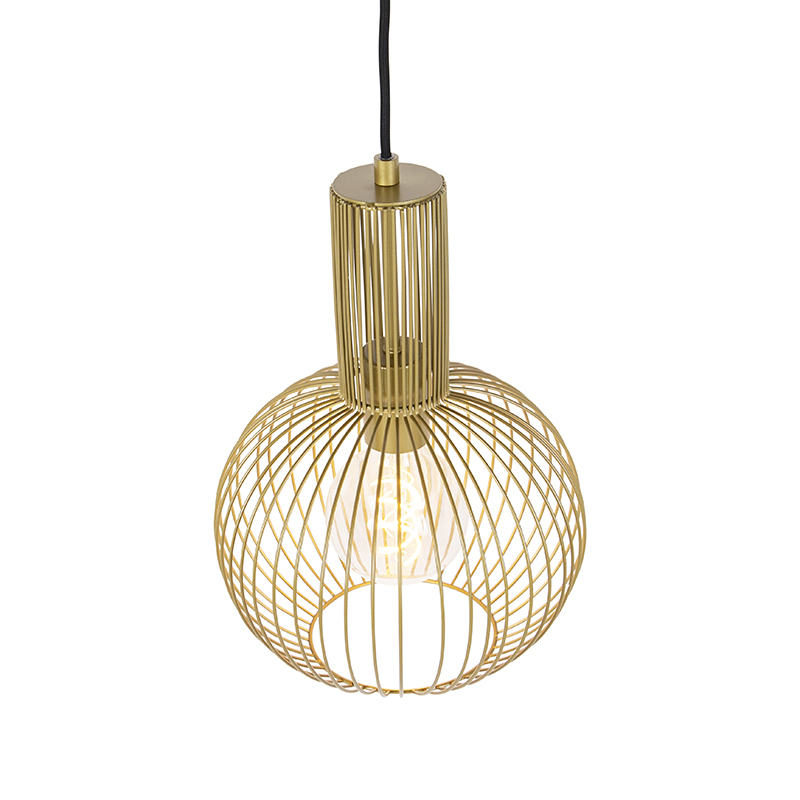 Lampada a sospensione di design oro - Wire Whisk