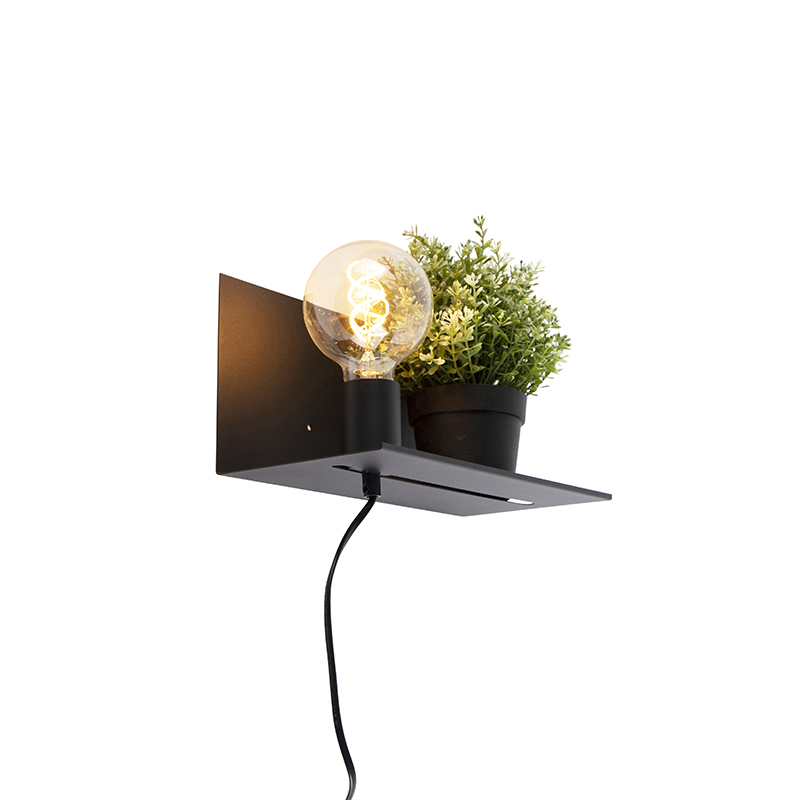 Moderná nástenná lampa čierna nastaviteľná - Muro