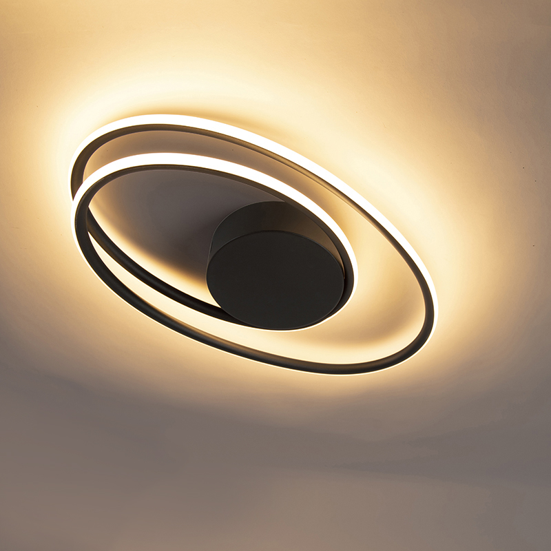 Design plafondlamp zwart incl. LED 3 staps dimbaar - Rowan Design plafondlamp zwart incl. LED 3 staps dimbaar - Rowan