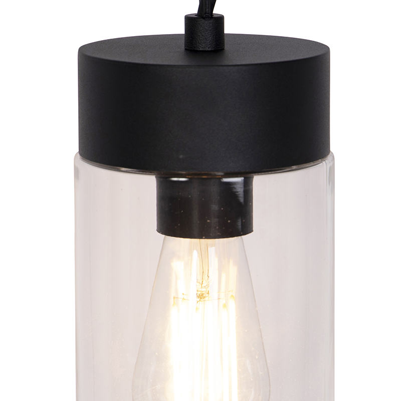 lampe suspendue moderne noir ip44 - jarra