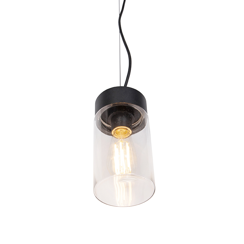 lampe suspendue moderne noir ip44 - jarra