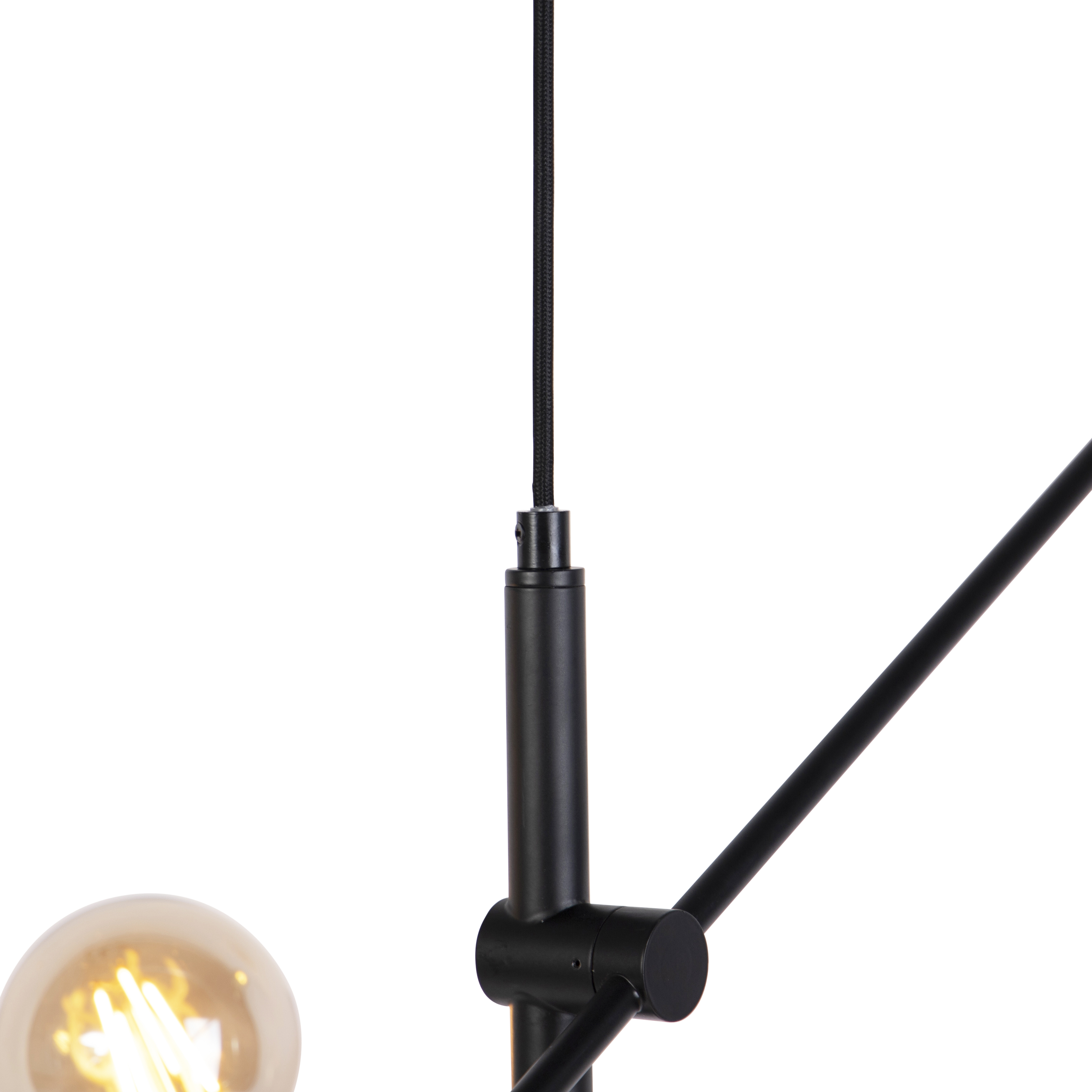 Lámpara colgante industrial negra y dorada 78 cm 6 luces - Sydney