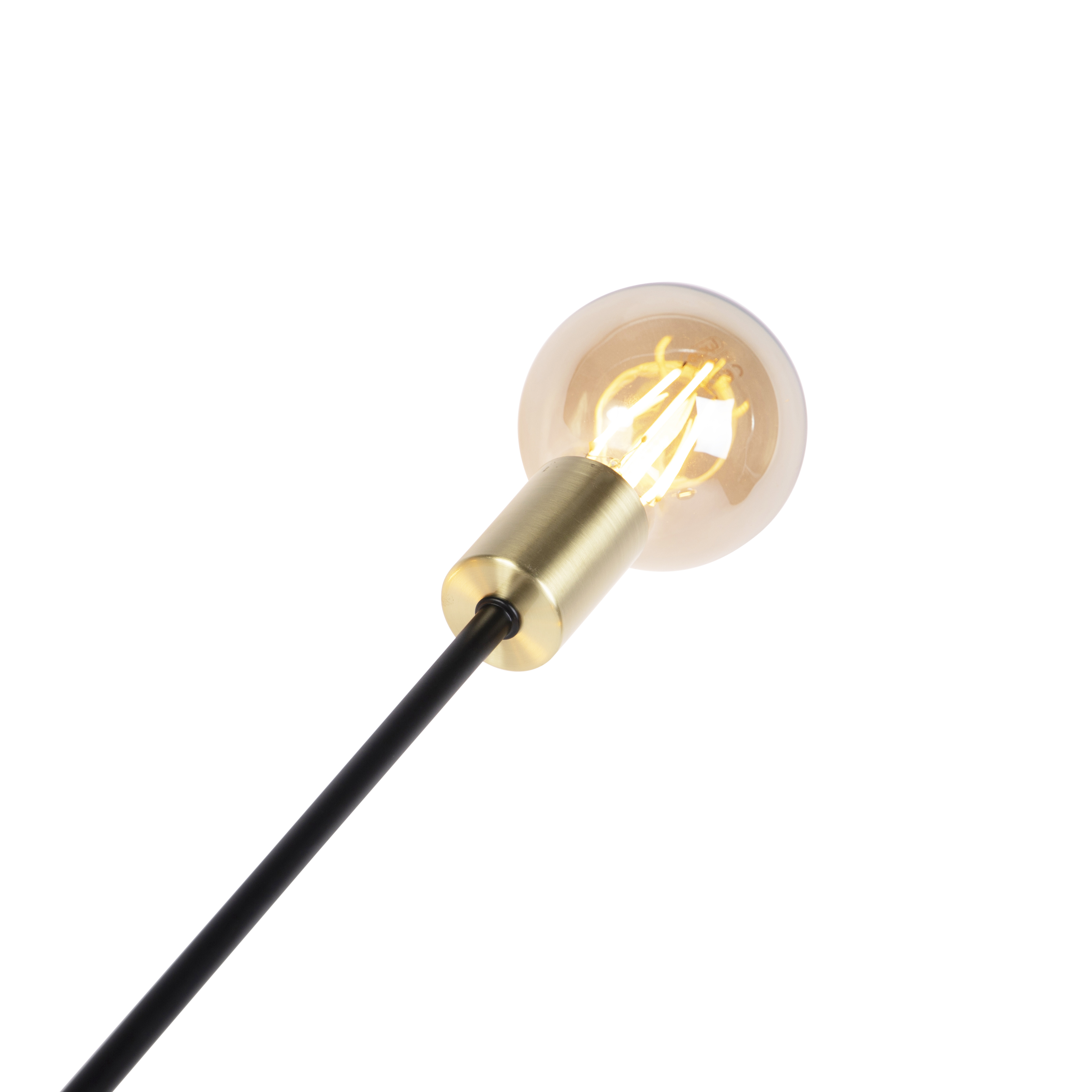 Lámpara colgante industrial negra y dorada 78 cm 6 luces - Sydney