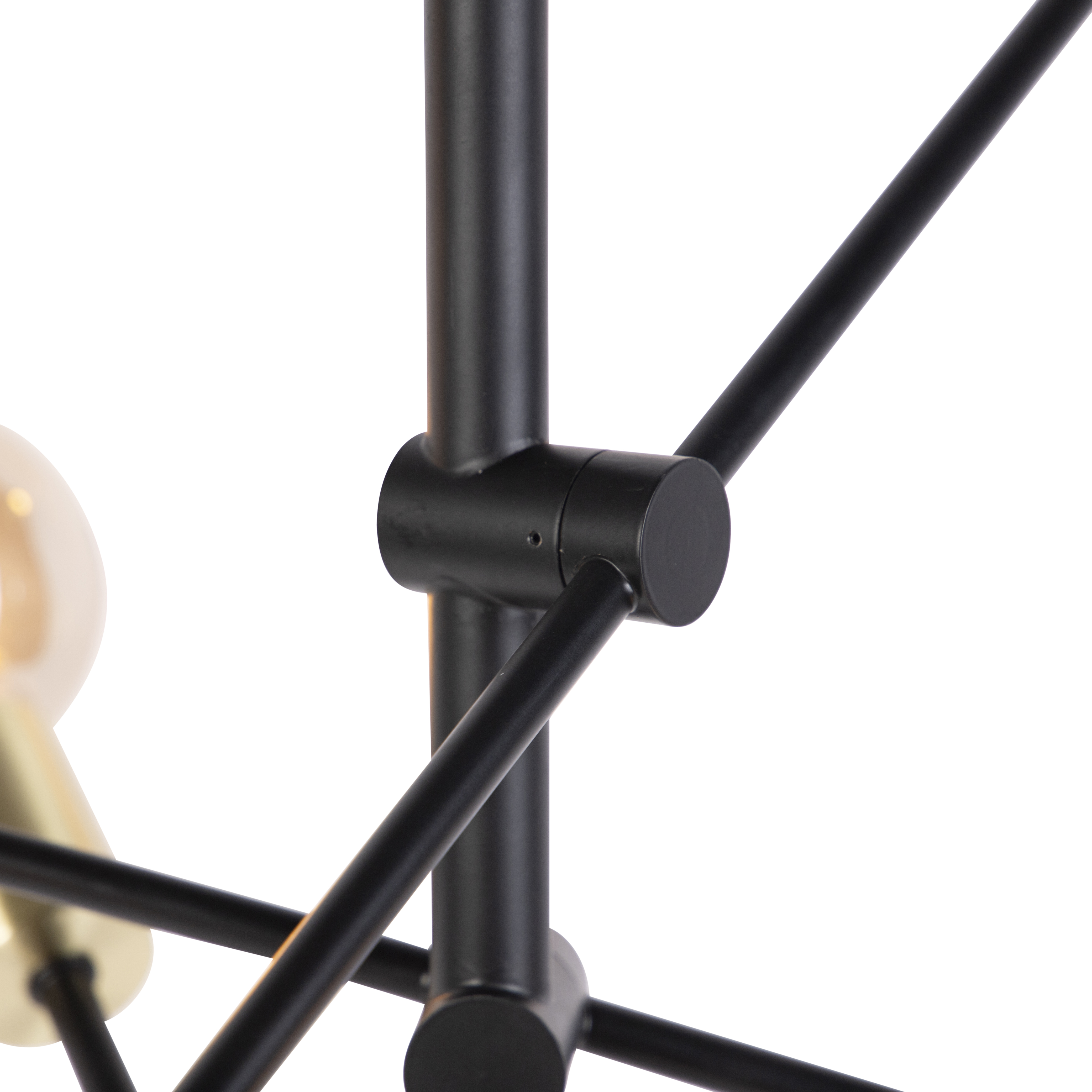 Lámpara colgante industrial negra y dorada 78 cm 6 luces - Sydney