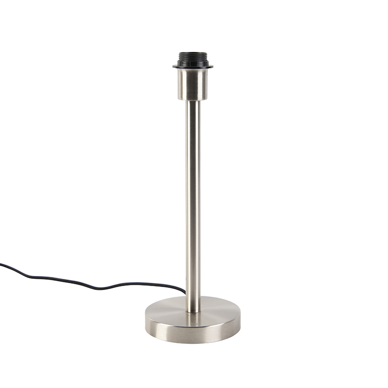 Moderne tafellamp staal zonder kap - Simplo