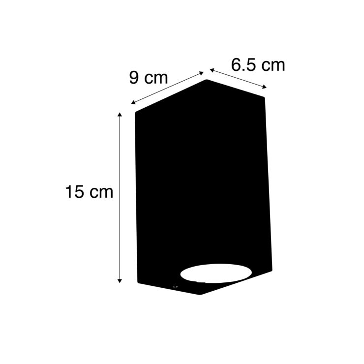 Applique moderna grigio scuro 2 luci IP44 - Baleno
