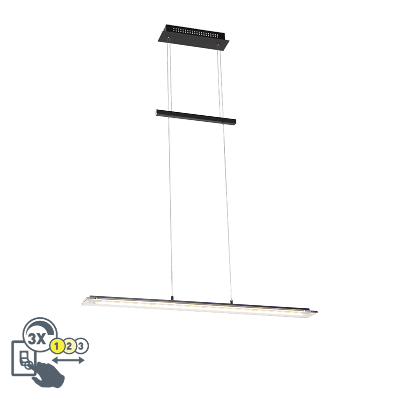 Design hanglamp zwart 88 cm incl. LED 3 staps dimbaar - Cavolo