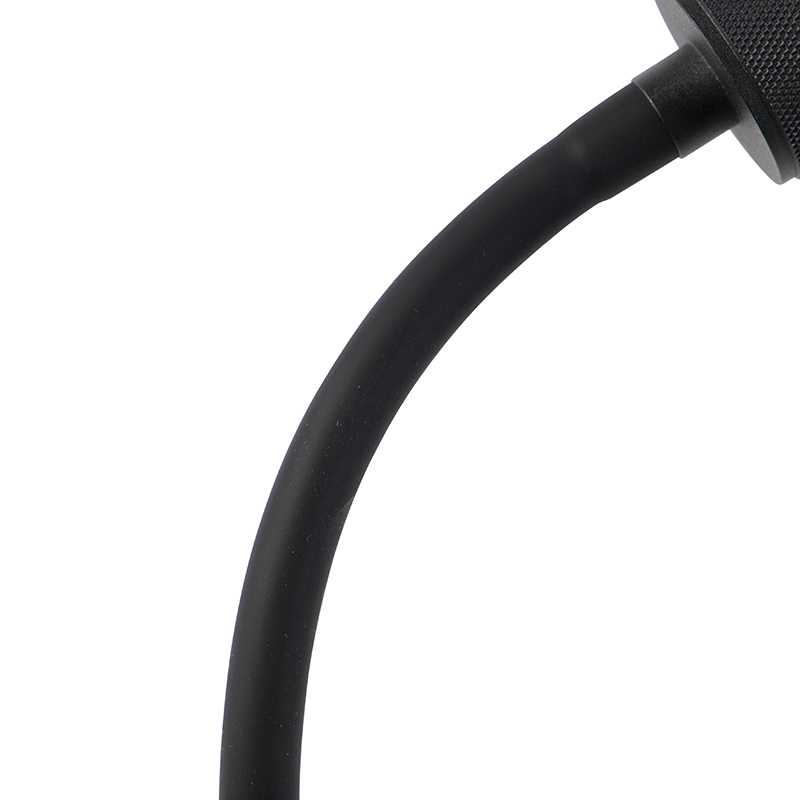 Lampada da tavolo a morsetto moderna nera con braccio flessibile - Cavalux
