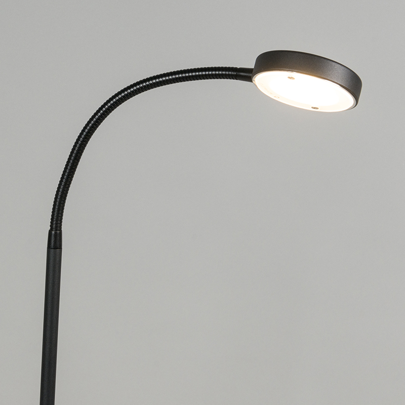 lampadaire moderne noir avec led - trax