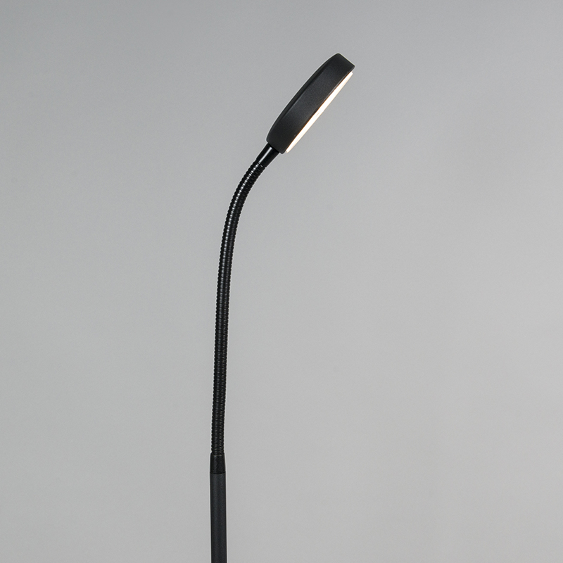 lampadaire moderne noir avec led - trax