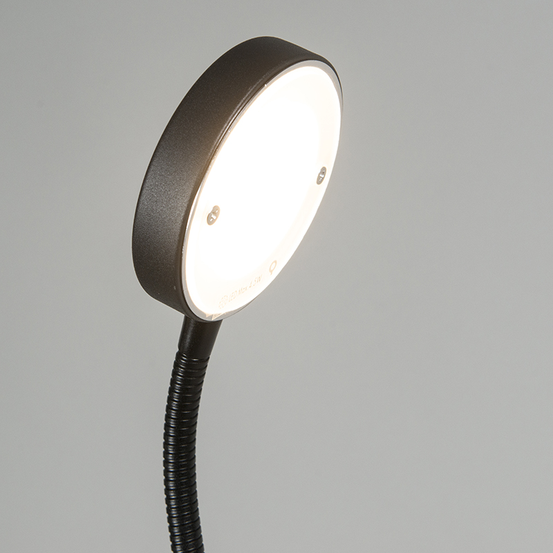 lampadaire moderne noir avec led - trax