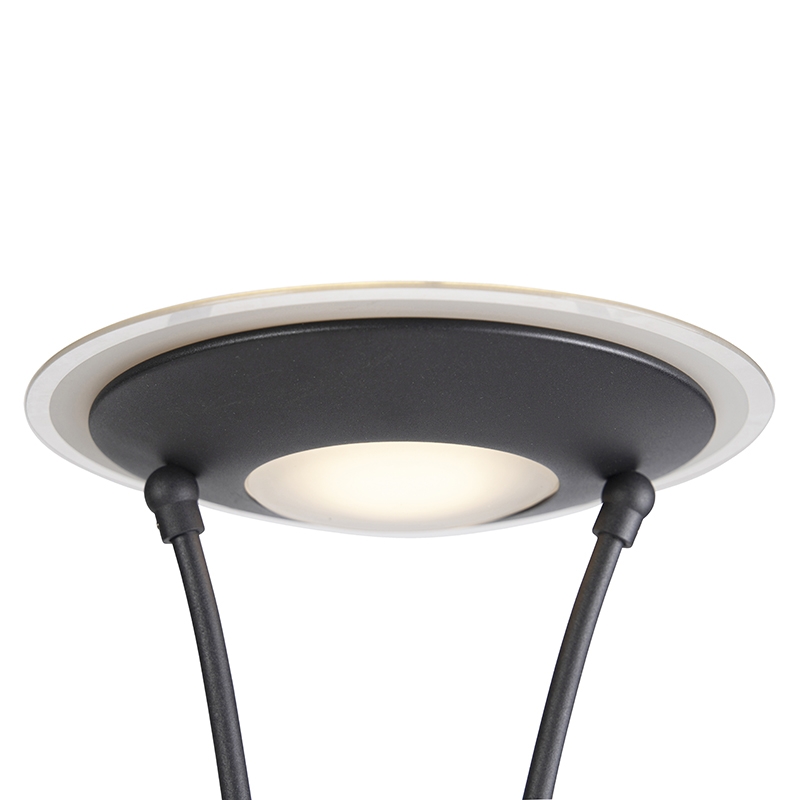Moderne Stehlampe schwarz inkl. LED mit Lesearm - Ibiza