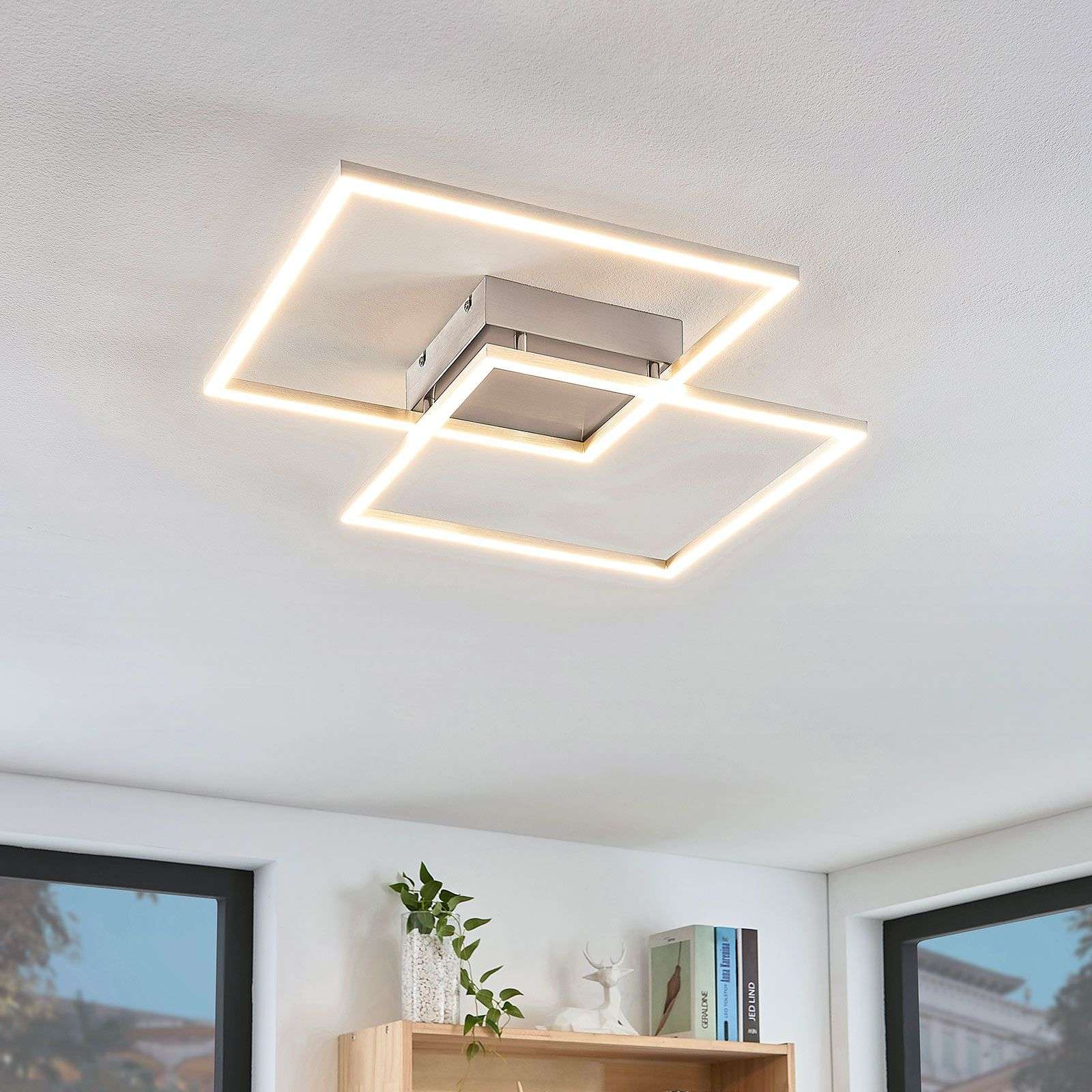 Moderne plafondlamp aluminium incl. LED - Plazas