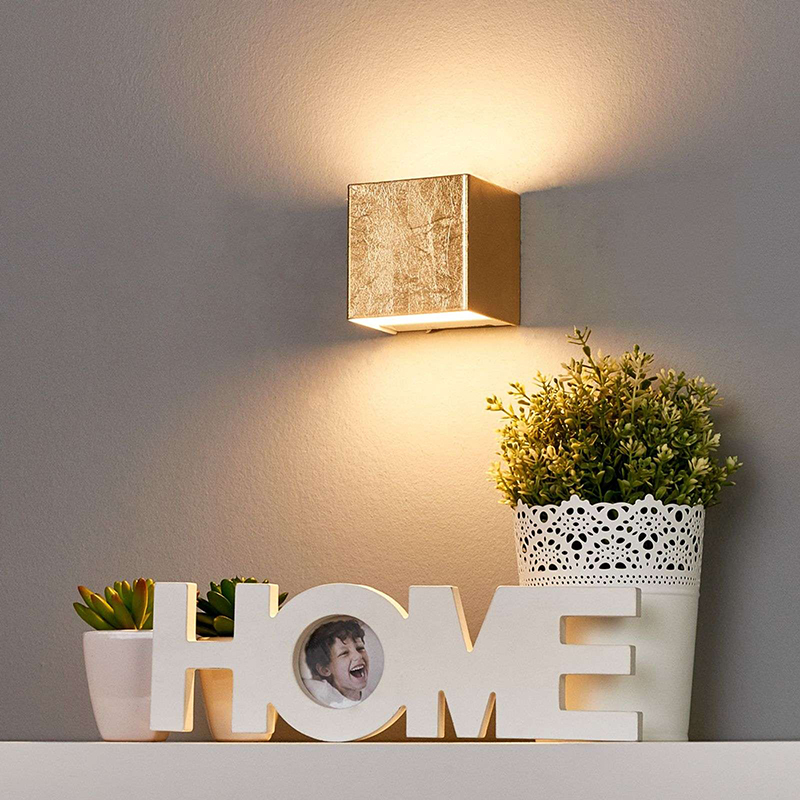 Romantische wandlamp goud 9 cm incl. LED - Quentin