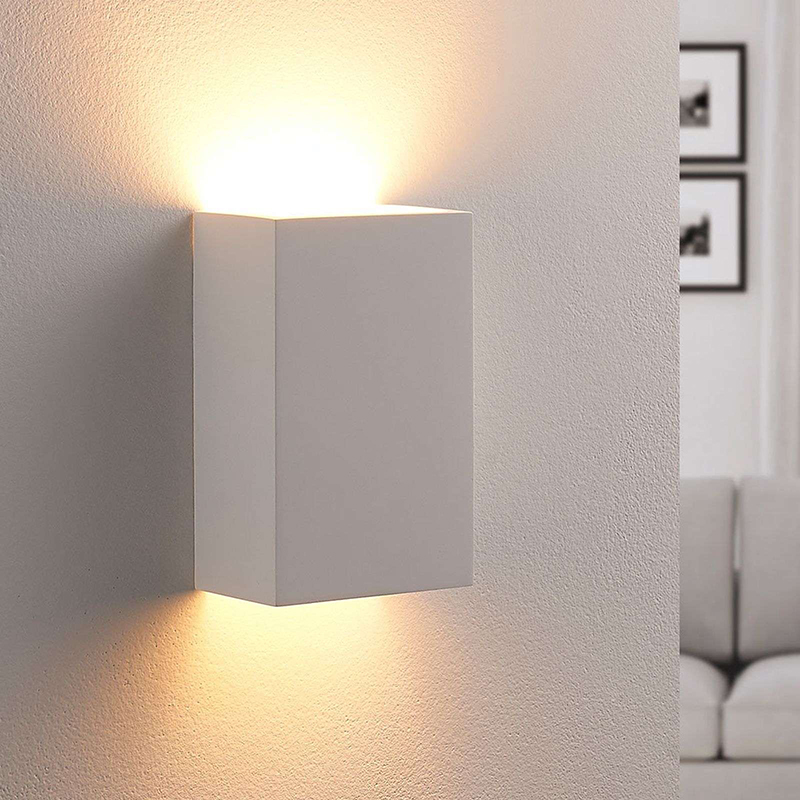 Landelijk vierkante wandlamp gips incl. 1 x G9 - Colja