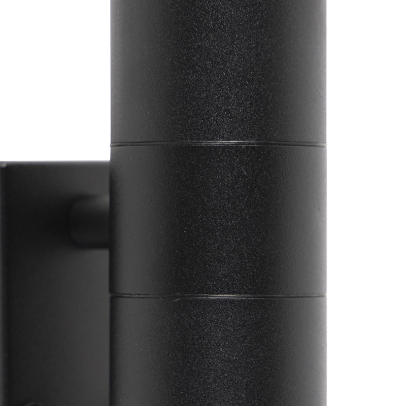 Outdoor Wall Light Black 2-Light with Motion Sensor IP44 - Duo