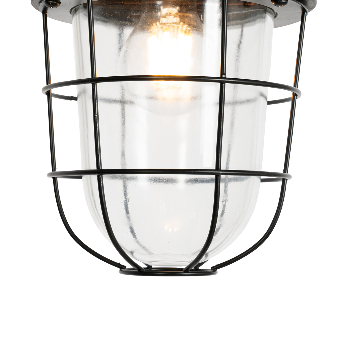 Set of 2 Industrial Pendant Lights Black - Cabin