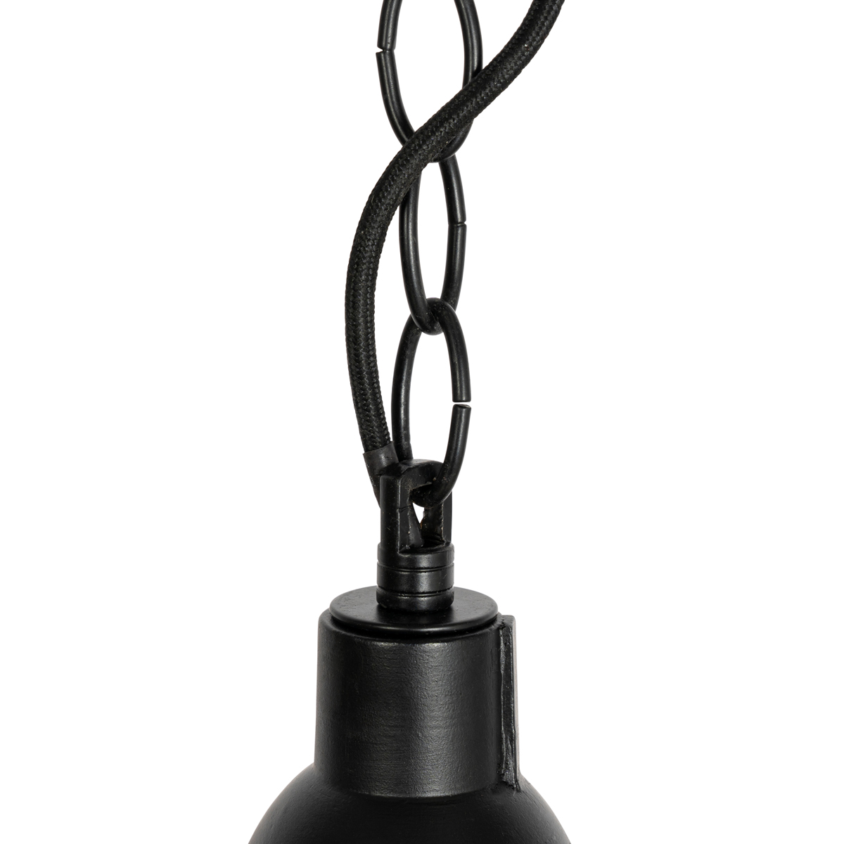 Set of 2 Industrial Pendant Lights Black - Cabin